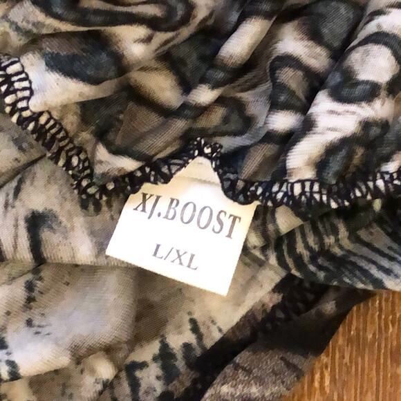 XJ Boost Animal Print Peacock One Shoulder Bodycon Dress Size L/XL - Picture 8 of 9